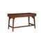 Homeroots 52" Brown Solid Manufactured Wood Writing Desk with Three Drawers 524095 - alternate 7