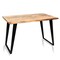Homeroots 48" Natural and Black Solid Wood and Iron Sled Base Dining Table 517846 - alternate 4