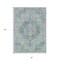 Homeroots 5' X 8' Teal Blue Floral Medallion Washable Indoor Outdoor Area Rug 607945 - alternate 6