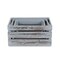 Homeroots Set of Three Gray Solid Wood Crate, 3PK 487710 - alternate 6