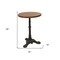 Homeroots 28" Black And Wood Brown Solid Wood And Iron Round End Table 493237 - alternate 5