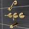 Kingston Brass Triple-Handle Tub and Shower Faucet, Brushed Brass KB237KL - alternate 2