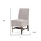 Homeroots Gray and Brown Slipcovered Fabric and Wood Dining Side Chair 605676 - alternate 4