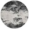Homeroots 8' Black Gray And Ivory Round Abstract Washable Indoor Outdoor Area Rug 599462 - alternate 5