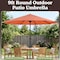 Pure Garden 9 ft Round Patio Umbrella with Easy Crank and Vented Canopy, Orange Shade 50-LG1052 - alternate 9