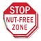 Signmission Stop Nut-free Zone, 4 inch X 4 inch, Vinyl Decal, 2PK OC-D-2PACK-4-119 - alternate 1