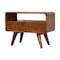 Homeroots 24in Chestnut Solid Wood Enclosed and Open Storage TV Stand 719184 - alternate 4