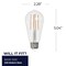 Bulbrite LED Filament, 8.5 Watt Dimmable ST18 Light Bulb, Clear Glass Finish, E26 Base, 5000K, 800Lumens, 4PK 862098 - alternate 11