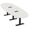 Skutchi Designs 10ft Boval Conference Table With Power | Harmony Series | 10 Person Meeting Room Table HAR-BOVL-48X120-T.BK-WA7976-EBLK - alternate 1