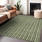 Homeroots 8' X 10' Olive Green And Ivory Striped Washable Indoor Outdoor Area Rug 595886 - alternate 6
