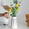 Uniquewise Set of 7in & 9.5in High Ceramic Modern Painted Brushstrokes Tapered Flower Table Vase, Black/White QI004060.2 - alternate 4