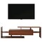 Leisuremod Surrey TV Stand with MDF Shelves and Bookcase, Walnut STS60NW - alternate 7