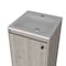 Homeroots 18" Light Gray Wood Freestanding Bathroom Vanity With White Sink 543625 - alternate 5