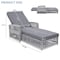 Homeroots 78" Gray Metal Outdoor Chaise Lounge with Gray Cushion 625686 - alternate 5