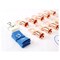 Deejay Led Crimp Connector Style for 0 Gauge Wire BLUE/WHITE insulators, 10PK TBH0GA10BLUEWH - alternate 5