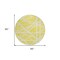 Homeroots 8' Yellow And Linen Round Geometric Washable Indoor Outdoor Area Rug 600500 - alternate 4