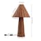 Jonathan Y Kara 26.5" Modern Coastal Woven Rattan Tapered Cylinder LED Table Lamp, Dark Brown JYL5705A - alternate 8