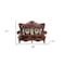 Homeroots 69in Brown And Walnut Top Grain Leather Curved Loveseat and Toss Pillows 515718 - alternate 7