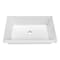 Whitehaus Collection 24 in Rectangular Semi-Recessed Basin with Center Drain Location B-AGS60 - alternate 6