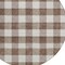 Homeroots 8' Brown And Beige Round Plaid Washable Indoor Outdoor Area Rug 595471 - alternate 7