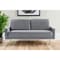 Homeroots 72" Gray Velvet Sofa With Brass Legs 480917 - alternate 9