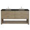 James Martin Vanities Lucian 72" Double Vanity, Pebble Oak, w/ 3 CM Phantome Eclos Widespread Top D704-V72-PBO-WPHT - alternate 1