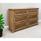 Homeroots 67" Natural Solid Wood Six Drawer Double Dresser 524600 - alternate 3