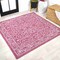 Jonathan Y Charleston Vintage Filigree Textured Weave Fuchsia/Light Gray 5 ft Square Indoor/Outdoor Area Rug SMB106J-5SQ - alternate 1