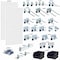 Triton Products 30 pc LocHook Assortment & Hanging Bin System W/ (2) 18" W x 36" H White Steel Square Hole Pegboards LB18-CK - alternate 10