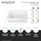 Kingston Brass 60-Inch Acrylic Rectangular 3-Wall Alcove Tub Combo with Waste and Overflow Drain, Left Hand Drain CVTAP603622L2 - alternate 4
