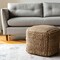 Homeroots 18" Natural Jute Blend Cube Pouf Ottoman 551559 - alternate 1