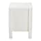 Baxton Studio Laria Modern White Teddy-Bear Fabric 2-Drawer Nightstand 253-13997-ZORO - alternate 8
