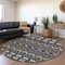 Homeroots 8' Charcoal Brown And Ivory Round Moroccan Washable Indoor Outdoor Area Rug 594312 - alternate 8