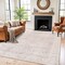 World Rug Gallery Beige Vintage Washable Rug - Low Pile, Subtle Pattern for Neutral Spaces 7 ft 7 in x 9 ft 6 in WR173BEIGE8X10 - alternate 1