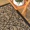 Jonathan Y Madrid Vintage Filigree Textured Weave Black/Khaki 9 ft Square Indoor/Outdoor Area Rug SMB107A-9SQ - alternate 8