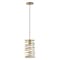 Jonathan Y Helisa 7.25" 1-Light Modern Contemporary Iron Spiral LED Pendant, Gold Painting JYL7910A - alternate 1
