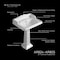 Whitehaus Collection Traditional Pedestal with an Integrated large Rectangular Bowl and Single Hole Faucet Drilling AR824-AR805-1H - alternate 6
