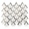 Apollo Tile 9x10 Thassos White Bardiglio Marble Polished Floor and Wall Mosaic Tile 2.99 sqft/case, 5PK APLSE88CV07A - alternate 1