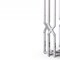 Homeroots 87" Clear And Silver Glass And Stainless Steel Pedestal Base Dining Table 487877 - alternate 2