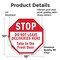 Signmission Stop Do Not Leave Deliveries Here T, 10 Inch X 10 Inch, Vinyl Decal OC-D-10-48 - alternate 3