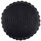 Lavish Home Bathroom Rugs 2 Woven Cotton Bath Mat Set for Boho Decor Round Rugs for Shower, Tub, Toilet, Vanity HT-BATH4-BLK - alternate 1