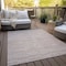 Homeroots 9' X 12' Salmon Copper And Beige Striped Washable Indoor Outdoor Area Rug 587972 - alternate 8