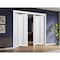 Sartodoors Sliding Closet Double Bi-fold Doors White Solid Core Modern Interior QUADRO4112DBF-WS-72 x 96 (4* 18x96) - alternate 5