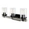 Jonathan Y Bungalow 22.75" 3-Light Iron/Seeded Glass Rustic Farmhouse LED Vanity Light, Black/Gray Oak Wood Fini JYL7509B - alternate 10