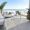 Homeroots 3' X 5' Ivory And Gray Abstract Washable Indoor Outdoor Area Rug 597974 - alternate 8