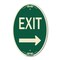 Signmission Exit With Right Arrow, 12 Inch X 18 Inch Designer, Heavy Gauge Aluminum A-OV-G-1218-9842 - alternate 1
