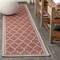 Jonathan Y Trebol Moroccan Trellis Textured Weave Red/Beige 2 ft. x 10 ft. Indoor/Outdoor Runner Rug SMB109C-210 - alternate 1