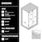 Vigo 36 in. L x 48 in. W x 79 in. H Frameless Sliding Rectangle Shower Enclosure Kit in Chrome VG6051CHCL48WR - alternate 5