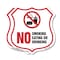 Signmission No Smoking Shield Sign No Smoking Eating, 12 inch X 12 inch, Aluminum Metal Sign, 2PK SHI-A-2PACK-12-400 - alternate 1