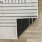 World Rug Gallery Modern Abstract Lines Weather Resistant Reversible Indoor/Outdoor Rug 2 ft x 7 ft Black WR110BLACK2X7 - alternate 6